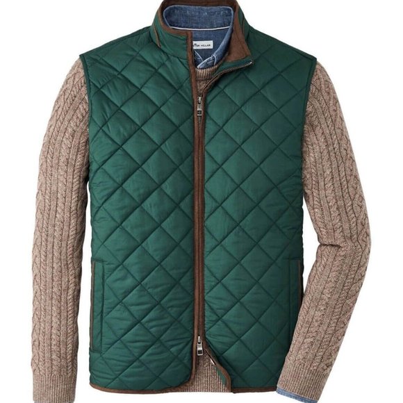 Peter Millar Other - Peter Millar Men's Balsam Green Essex Quilted Travel Vest Size M NWT $228